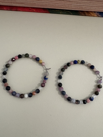 cercei hoops lapis lazuli turmalina colorata [3]