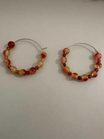 cercei carneol hoops [2]