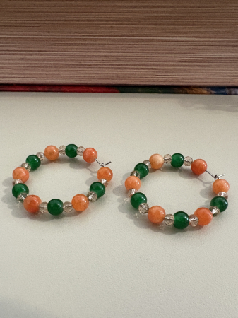 Jad Verde - cercei hoops colorati