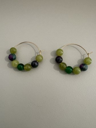 Rubin - cercei hoops verzi