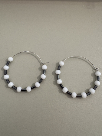 cercei onix alb hematit hoops [1]