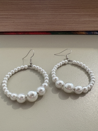 Cercei rotunzi - cercei perle gradient hoops