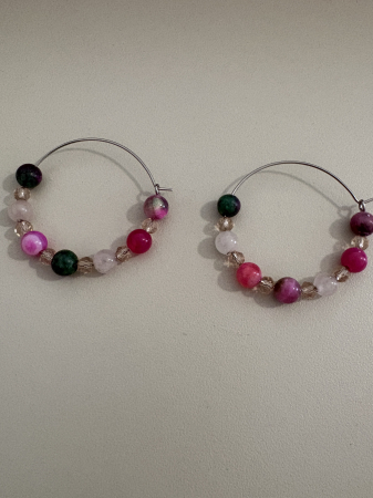 cercei rubin agat hoops [2]