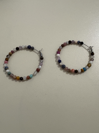 Cercei cerc turmalină colorată [2]