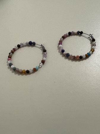 Cercei cerc turmalină colorată [1]