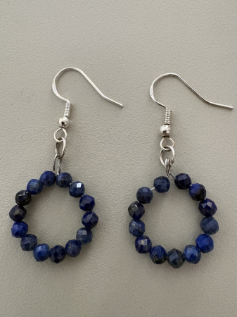 Tortițe tip cârlig (hook) - cercei-mici-lapis-lazuli-cm523