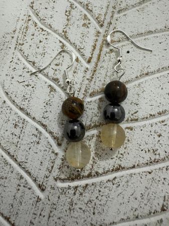 Cercei magici ochi de tigru citrin si hematit [1]