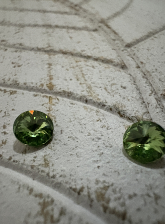 Cercei Peridot Unfoiled Rivoli Preciosa Swarovski – Argint 925 [1]