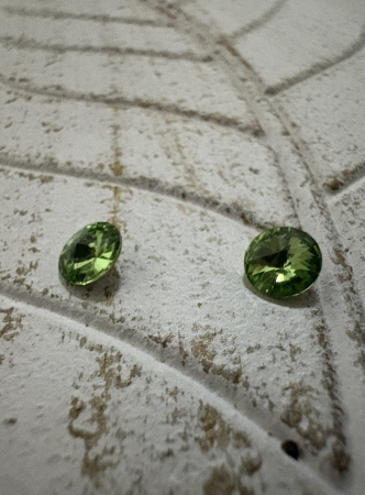 Cercei Peridot Unfoiled Rivoli Preciosa Swarovski – Oțel Inoxidabil [3]