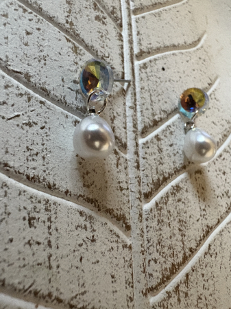 Cercei Perlă și Cabochon cristal [2]