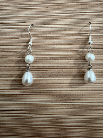 Tortițe tip cârlig (hook) - cercei perle