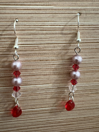 cercei perle mallorca cercei magici, cercei roz eleganti dama, cercei swarovski light siam, cercei ocazie femei, bijuterii handmade romania cercei magici [1]