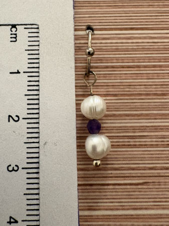  Cercei perle naturale de cultura si turmalină negra– Bijuterii handmade elegante [3]
