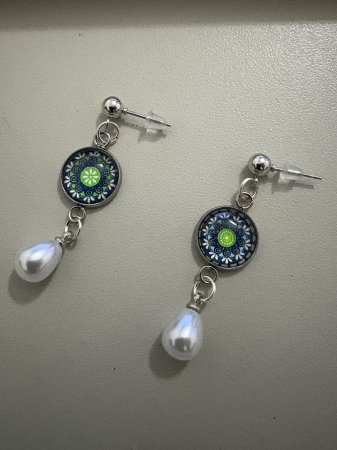 Culoare - cercei-aventurin-cabochon-mandala