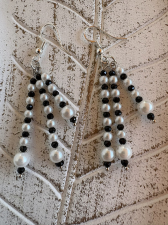  Cercei triunghi turmalină multicoloră și perle – Bijuterii handmade elegante [1]