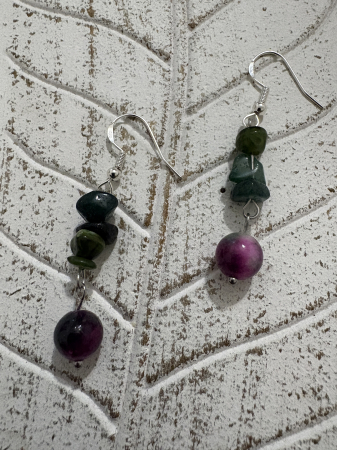 Cercei lungi - cercei-rubin-calcedonie