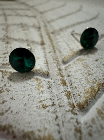 Cercei SWAROVSKI PRECIOSA Rivoli  Emerald (otel) - SWO02  [2]