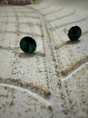 Cercei SWAROVSKI PRECIOSA Rivoli  Emerald (otel) - SWO02  [1]