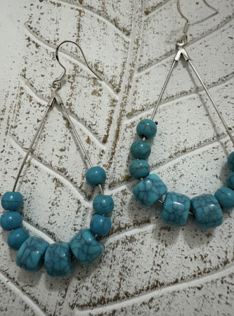 Cercei Turcoaz Design Geometric [1]