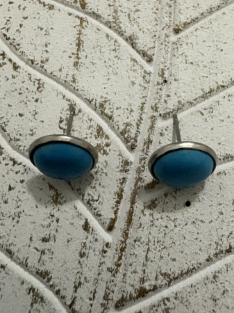 Cercei turcoaz cabochon șurub [2]