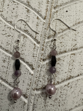 Cercei Turmalină Colorată și Perle de Mallorca – bijuterii handmade pentru echilibru și feminitate [2]