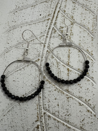 Cercei Turmalină Neagră Fațetată  [1]