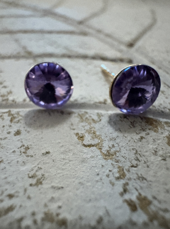 Cercei Violet Rivoli cu cristal Swarovski – Argint 925 [3]