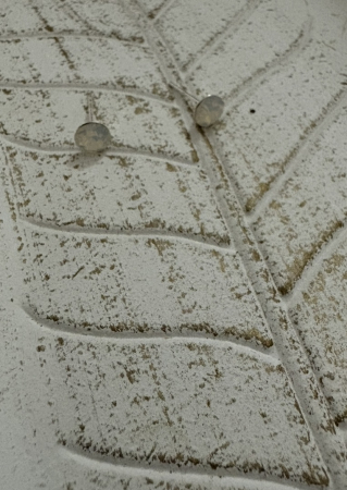 Swarovsky si Argint 925 - Cercei White Opal Chaton Preciosa Swarovski – Argint 925