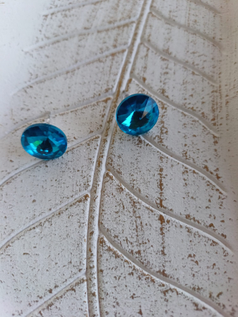 Cerceii Cristal Blue  14 mm – Eleganță și Strălucire Unică [1]
