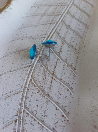 Cerceii Cristal Blue  14 mm – Eleganță și Strălucire Unică [2]