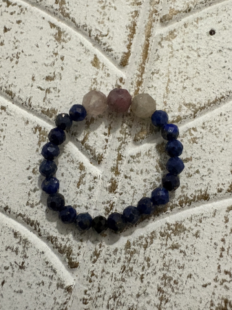 Turmalina - Inel handmade cu lapis lazuli și turmalină