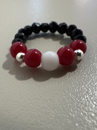 Inel Mărțișor Protecție & Puritate – Onix Alb, Coral și Argint 925 [1]