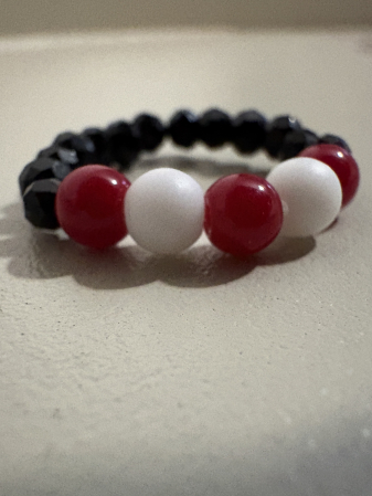 Inel Mărțișor Protecție & Puritate – Onix Alb și Coral [3]