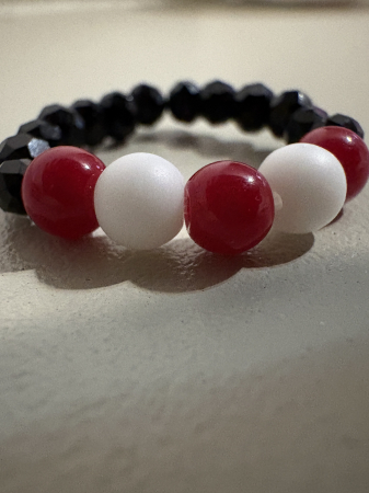 Produse - Inel Mărțișor Protecție & Puritate – Onix Alb și Coral