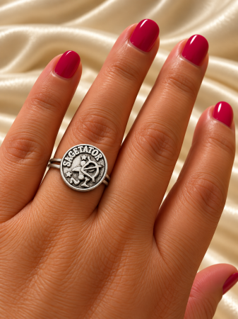 Inele Zodiac - inel zodiac Săgetător; inel Săgetător; inel zodia Săgetător; inel zodiacal; inel reglabil Săgetător; inel oțel inoxidabil; inel Săgetător optimist; inel simbol Săgetător; bijuterii zodiac; cadou Săgetător; cadou zodie Săgetător; inel astrologic