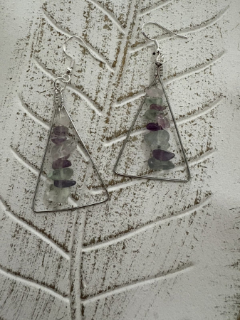 Cercei rotunzi - Cercei Fluorit Natural