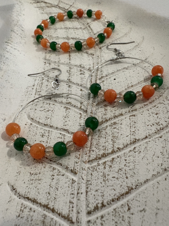 set cercei bratara jad aventurin