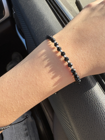 Set Cristale Negre El & Ea – Argint 925 placat cu aur [2]