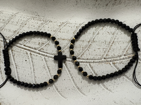 Set Cristale Negre El & Ea – Argint 925 placat cu aur [5]