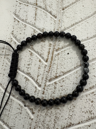 Set el și ea Hematit și Onix Lucios – bijuterii cuplu handmade [2]