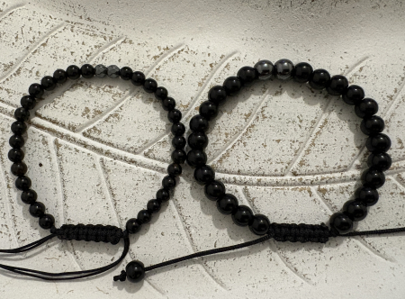 Set el și ea Hematit și Onix Lucios – bijuterii cuplu handmade [4]