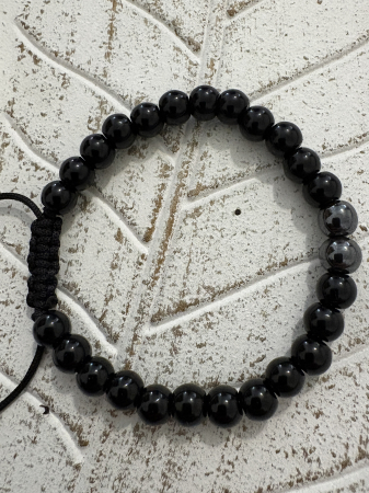 Set el și ea Hematit și Onix Lucios – bijuterii cuplu handmade [3]