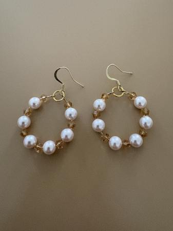  Set elegant 3 piese Perle de Mallorca și Cristale Crem [6]
