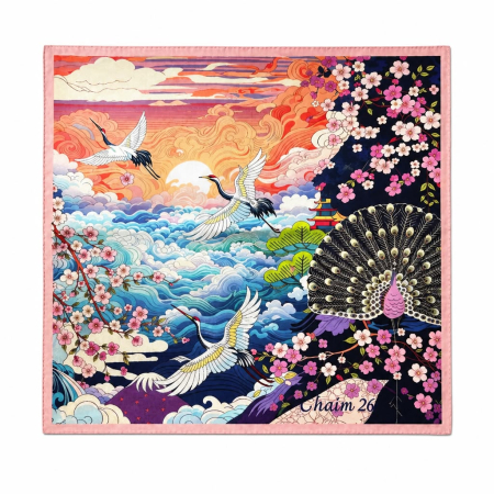 Esarfa matase naturala 50 x 50 cm - Eșarfă Mătase Naturală 50x50 - Zen Chaim | Colecție Lux Chaim 26