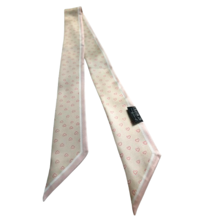 Esarfa twilly din matase naturala 6 x120 cm "Chaim Love"