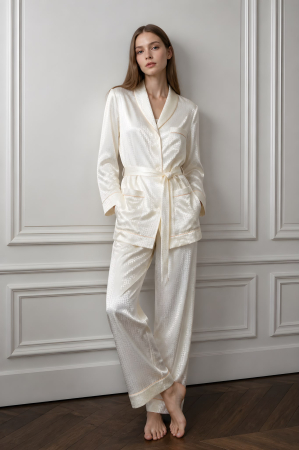 Women - Set Kimono Lounge din mătase 100% naturală Mulberry 19 mm