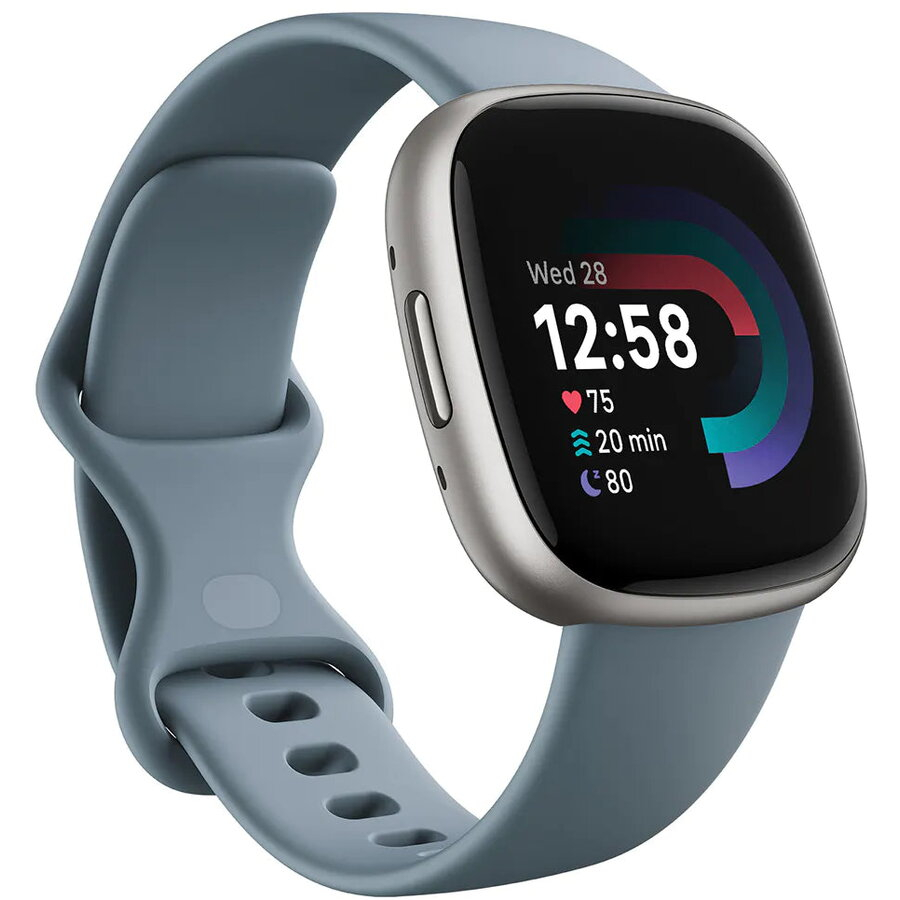 Smartwatch Fitbit Versa 4 Waterfall Blue/Platinum Aluminum [1]