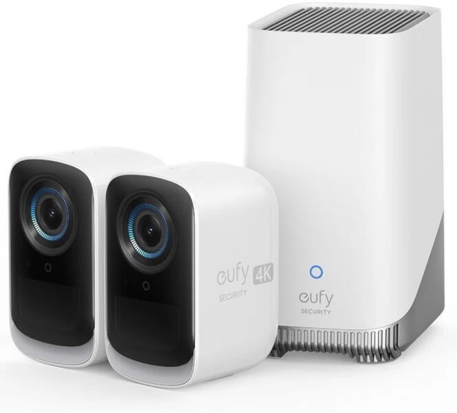 Sistem de supraveghere video eufyCam 3C S300, 4K Ultra HD, 8.3 MP, BionicMind™, Nightvision, Homebase 3 + 2 camere video eufyCam 3C [1]