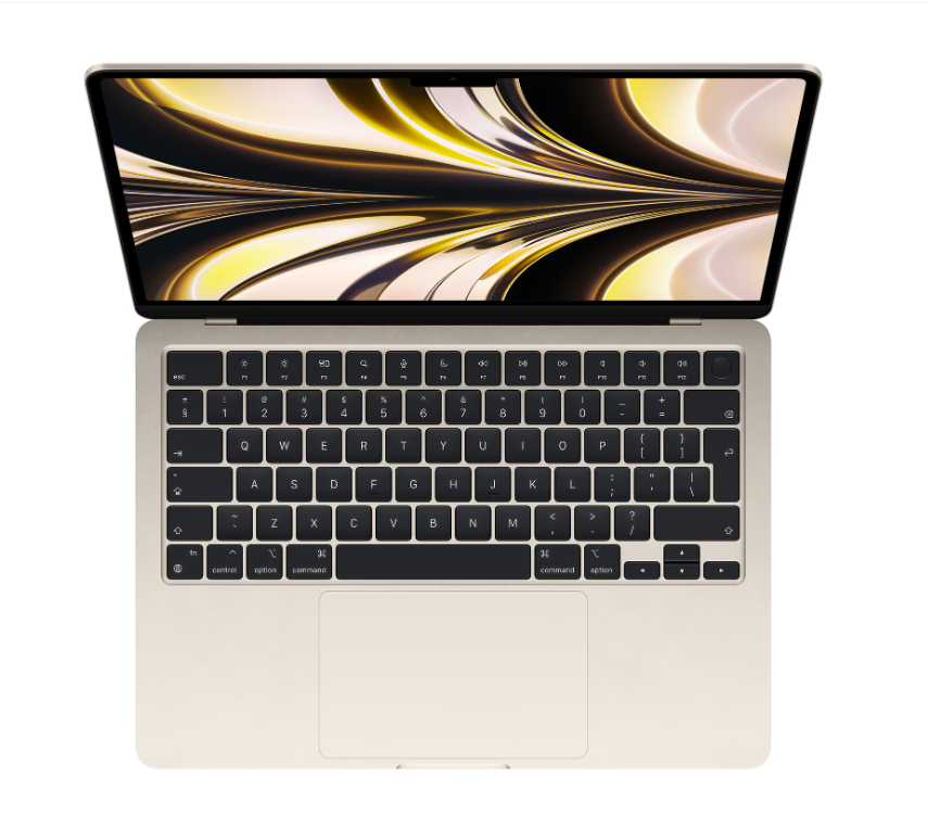 MacBook Air 13.6" Retina/Apple M2 (CPU 8-core, GPU 8-core, Neural Engine16-core)/16GB/256GB - Starlight - INT KB (2022) [2]
