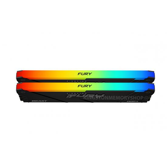 Memorie RAM Kingston DDR4 32GB 3200Mhz CL16 1.35V Dual Channel Kit Fury Beast Black RGB XMP [3]